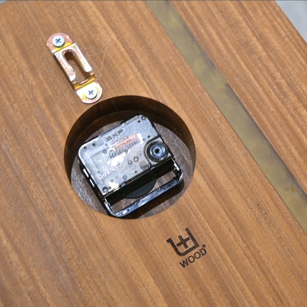 レジンウォールクロック(モンキーポッド×ライトグリーン)